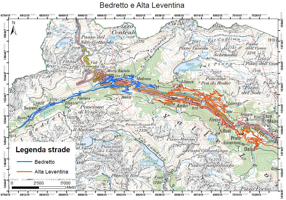 Allegato 2 : Descrizione delle strade percorse nella alta Leventina (Quinto) e in Bedretto (Airolo).
