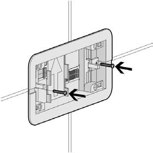 V- 111 ⓭ Inserire i distanziali inclusi nell imballo nelle sedi predisposte all interno dell apertura della cassetta,