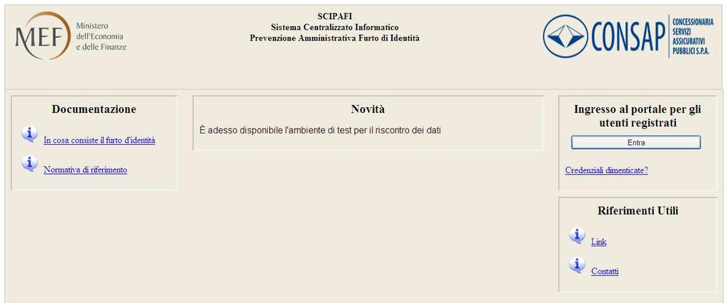 6 Specifica del servizio interattivo di riscontro dei dati 6.1 