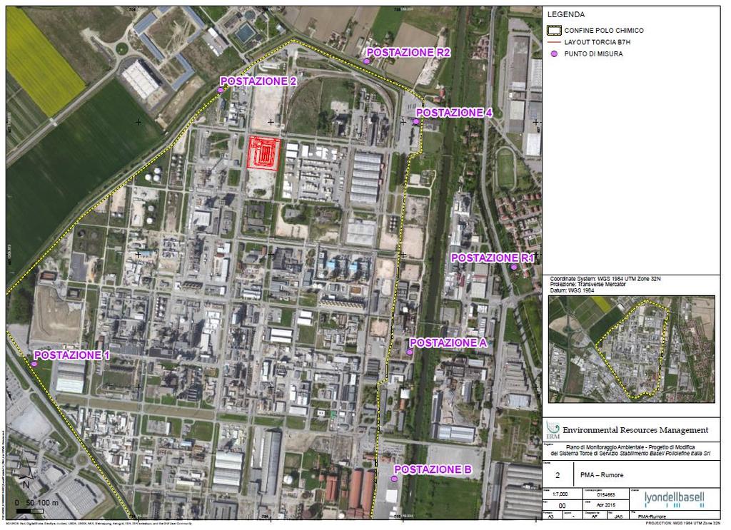 Foto: Postazioni di misurazione Aggiornamento novembre 2015: Durante l esecuzione dei lavori si è proceduto, nei giorni 8 e 9 settembre 2015, a effettuare, nei punti indicati dalla mappa, il regolare