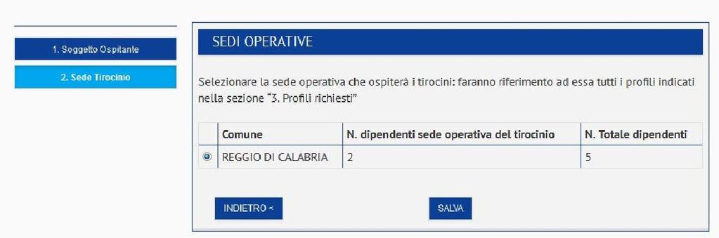 Soggetto ospitante: Gestione fabbisogno 2/4 Dopo