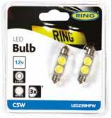 2x ring W5W 501 12V 12000K cool blue led light bulbs-rw50112led
