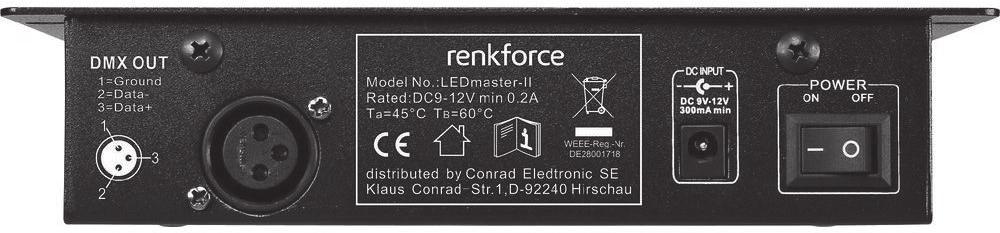 7. Dispositivi di comando 1 2 3 4 5 6 10 9 8 7 1 Attenuatore R, G, B, W/D 2 Interruttore Channel