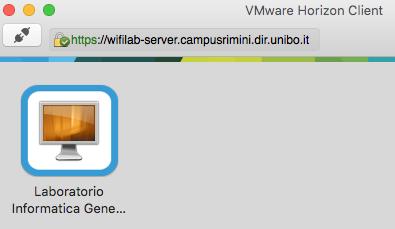 Si scelga il laboratorio indicato dal Docente con un doppio click sopra l icona a forma di computer, sotto la quale viene evidenziato il nome del laboratorio virtuale