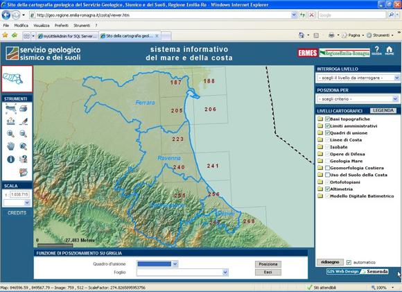 Il Sistema Informativo del Mare e della Costa Disponibili on-line le banche dati cartografiche relative al sistema fisico costiero attraverso la creazione del Web-Gis - Il sistema informativo del