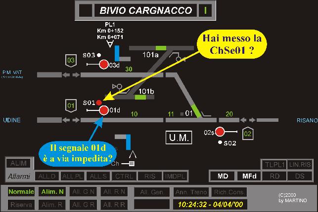 M.40DL LINEA UDINE CERVIGNANO A.G. Scheda CG 3 PARTENZA A VIA IMPEDITA PER GUASTO AL BLOCCO CONTA-ASSI O EMISSIONE DI M.