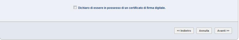 Si apre una nuova pagina dove occorre dichiarare di essere in