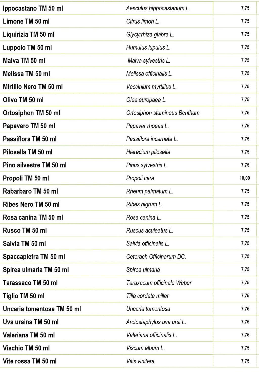 Techno natural life - techno natural cosmetics Achillea TM 50 ml Achillea millefolium L. 7,75 Amamelide TM 50 ml Hamamelis virginiana L. 7,75 Artiglio del diavolo TM 50 ml Harpagophytum procumbes DC.