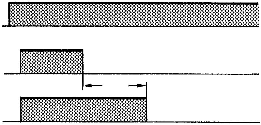 . Modo di funzionamento D: ritardo alla diseccitazione del segnale di comando (A1 e A2) Comando (B1 e A2) (vedere nota) Relè di uscita: NC 15 e 16 (25 e 26) Relè di uscita: NA (spia uscita) 15 e 18