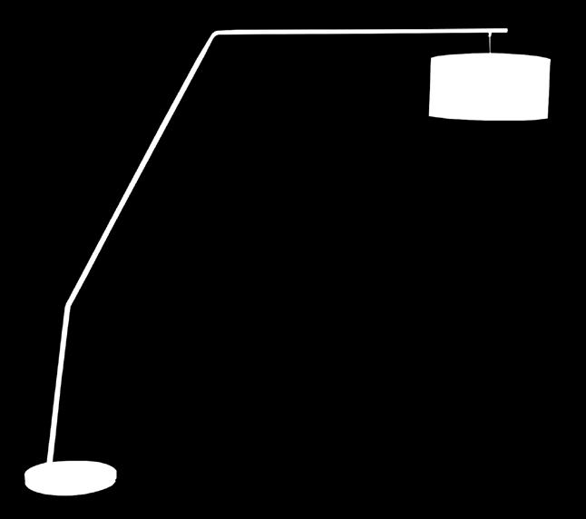 ARKO LampadA da terra art.1922 struttura realizzata in metallo Bianco opaco cm. Ø.2,5 paralume realizzato in tessuto Bianco cm. Ø.50 x H.