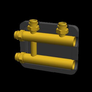 COLLETTORE COMPONIBILE DN40 1 MODULAR MANIFOLD 1 DN40 Bocchettoni con tenuta OR per la composizione di più collettori Coibentazione (opzionale) Union fitting with OR seal for the composition of