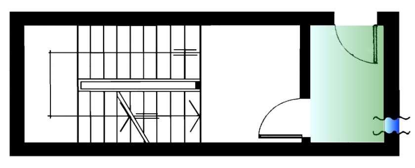 SCALA a PROVA DI FUMO Misure di protezione passiva SCALE Scala realizzata entro gabbia, costituita da pareti continue resistenti al fuoco ed avente accesso, per ogni piano, da balcone esterno o