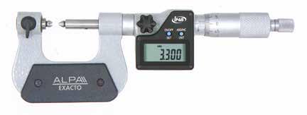IP65 Outside thread digital micrometer EXACTO Accuracy Capruggini 60 di serie Included set anvils 60 BA08025 210,00 0 25 1-2-3-4-5 Risoluzione 0,001 - Capruggini a 60 per la misura di diametri medi