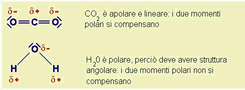 Molecole polari Una molecola biatomica etero-nucleare, AB, è sempre polare, ma non sempre una molecola poliatomica con legami polari è una molecola polare, cioè che possiede un momento dipolare.