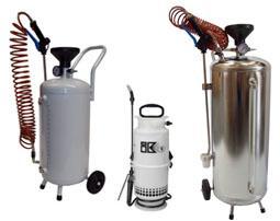 Nebulizzatori NEBULIZZATORI I nebulizzatori con capienza 24 litri e 50 litri sono disponibili nelle versioni in acciaio verniciato (color bianco) e in acciaio inox, mentre il nebulizzatore a
