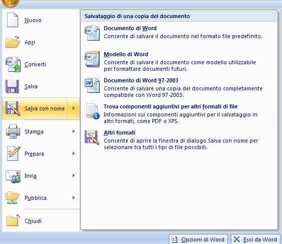 5 Salvare un documento fig. 1.4.
