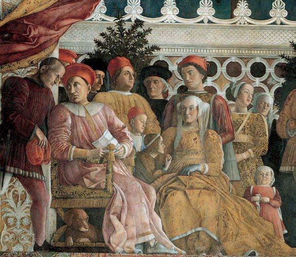 I Gonzaga, raffigurati nell affresco di Andrea Mantegna, così come molti principi e papi, protessero e ospitarono gli artisti, commissionando loro