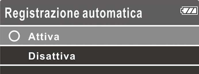 2.5 Impostazioni iniziali Prima di usare il dispositivo, vi consigliamo di attivare la funzione Registrazione Automatica e impostare la data e ora esatta. 2.5.1 Imposta registrazione automatica Per attivare la registrazione che inizi automaticamente quando accendete la corrente, fare come segue: 1.