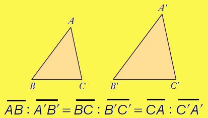 Criteri di similitudine dei triangoli Primo criterio Due triangoli sono simili se hanno: due coppie di angoli