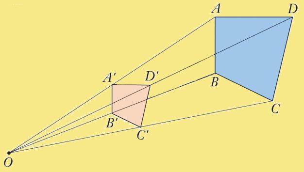 L'omotetia L omotetia è una trasformazione di una figura in un altra dove gli angoli corrispondenti sono congruenti, i segmenti