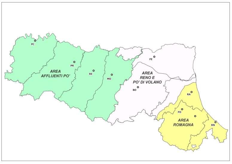 Territorio 3 Aree dell Agenzia regionale per la