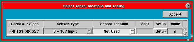 Passo Cinque: Configurare il Software edart TM Lo Schermo Posizione Sensore edarttm mostrerà il Modulo Ingresso Analogico come illustrato in Figura Cinque: Se il Modulo di Ingresso Analogico non è