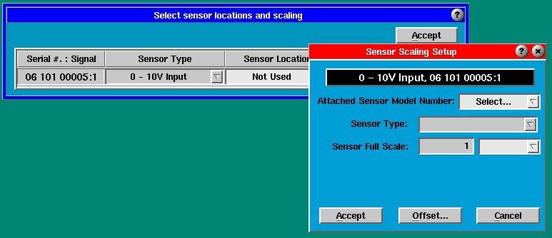 Nota: anche se il Modulo è predisposto per 4-20mA, il tipo sensore mostrerà Ingresso 0-10V Figura 5: Schermata Posizione Sensore Selezionare il pulsante Setup per visualizzare lo schermo di setup