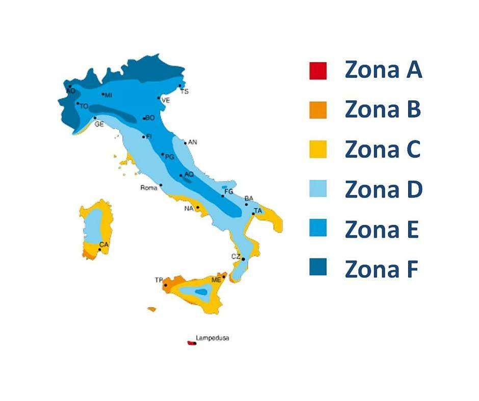 Le zone climatiche Italiane DPR
