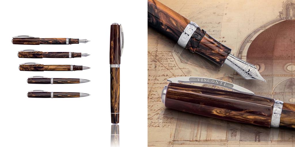 Medici Fountain Pen (over size / medium size), Roller (medium size), Ballpoint, Pencil Acrylic material