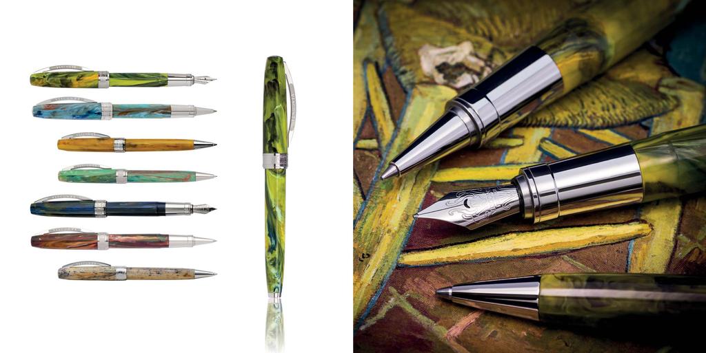 Van Gogh Fountain Pen, Roller, Ballpoint, Pencil, available colors: Vincent s Chair, Portrait Blue, Sun Flowers, Irises,