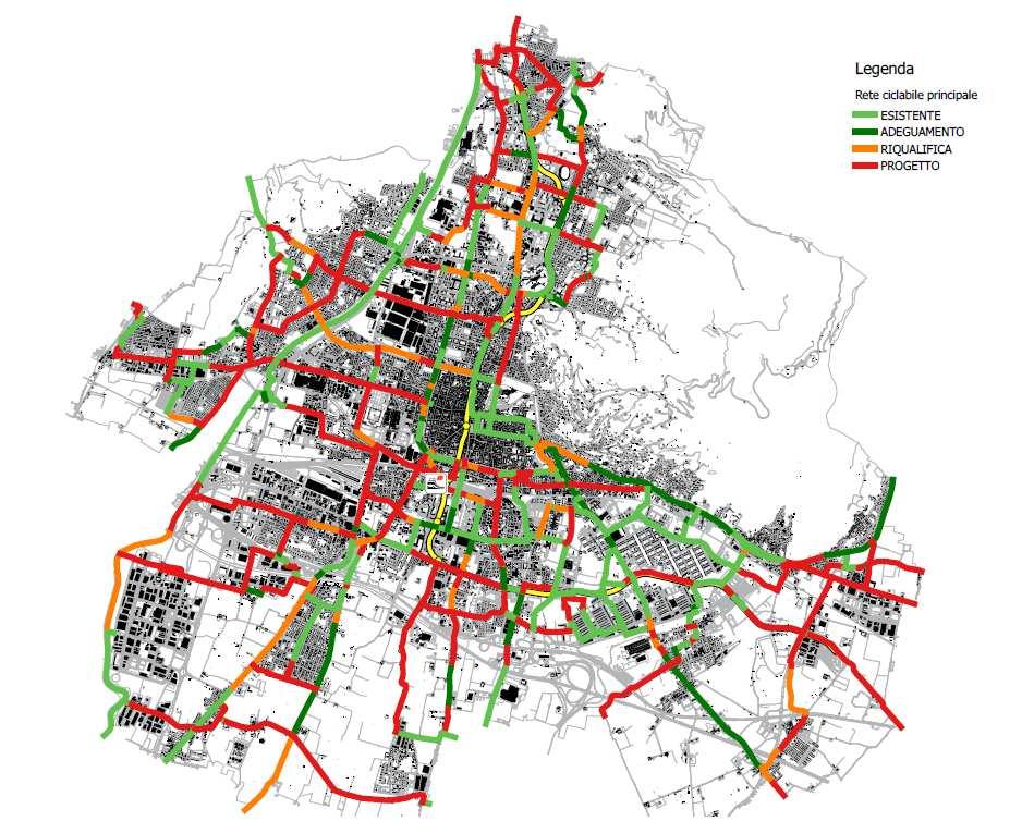 ANALISI STATO DI FATTO DELLA RETE CICLABILE RETE PRINCIPALE Scenario di riferimento