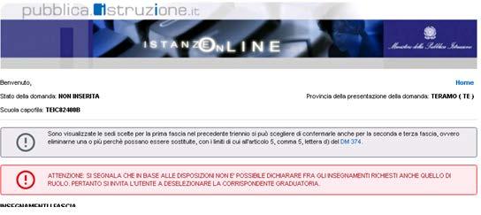 Questa possibilità si offre ai soli aspiranti che hanno anche sedi di prima fascia, mentre gli aspiranti supplenti che non hanno sedi di prima fascia del precedente