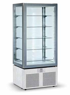 A1D8Q* Refrigerated display compartment in tempered glass with led lighting Glass door with invisible full-height handle.