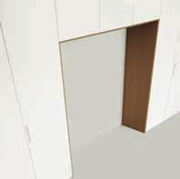 OPEN CORNER ELEMENT With leaf door or folding door 639 mm 25 1/4 + fixed door.