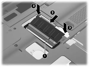 10. Per inserire un nuovo modulo di memoria, seguire le istruzioni riportate di seguito: ATTENZIONE: per non danneggiare il modulo di memoria, fare attenzione ad afferrarlo solo per i bordi.