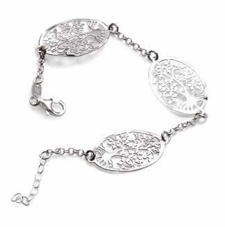 COD. J3039 Bracciale in argento 925 ciondolo OVALE