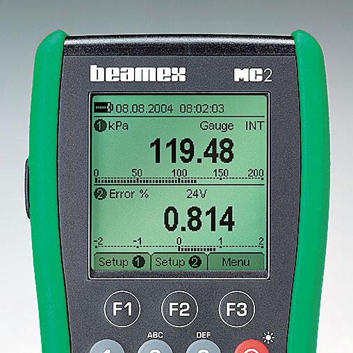 Caratteristiche del calibratore MC2 1 2 1. MC2 è dotato di un grande display grafico con interfaccia multilingua. L interfaccia, basata su menù, rende MC2 estremamente facile da usare. 2. MC2 offre numerose possibilità di configurazione, ad esempio con moduli di pressione interni ed esterni.