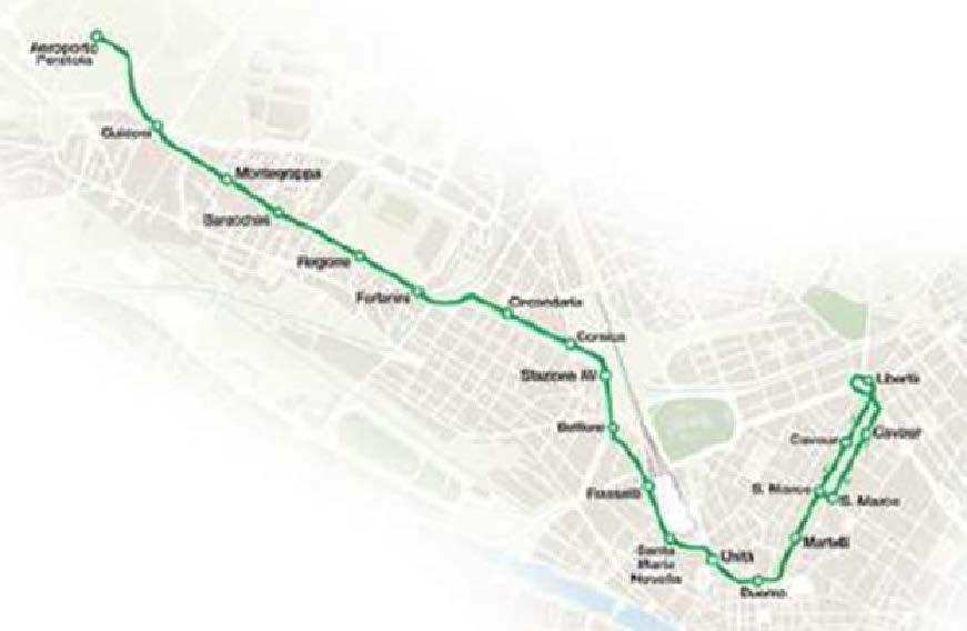 L esperienza di Firenze Line T2: Areoporto Centro città (2015-2018) - Lunghezza 7,5 Km - N 19