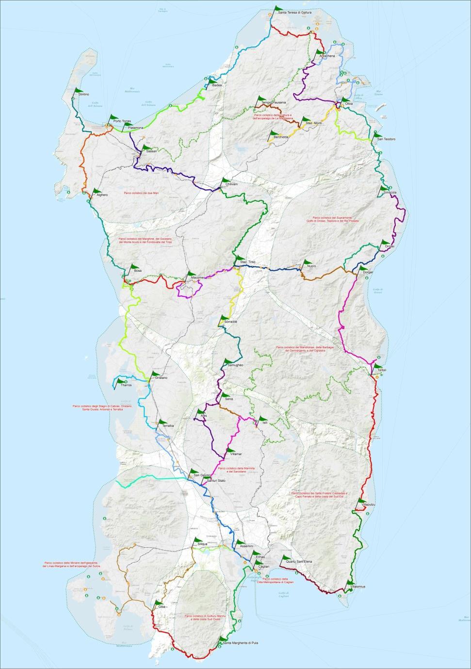 Tav.1 Mappa degli itinerari 42 ITINERARI