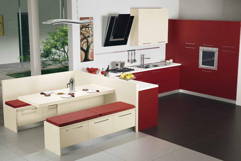 12 13 Modello: Idea Basic Melaminico Finitura: Beige - Rosso