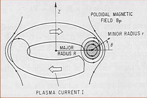Calcolo di B z : Forze che agiscono lungo la componente radiale: -F p : di pressione termodinamica; -F m : di pressione magnetica che corrisponde a W m =½LI (energia magnetica); -F z : di campo