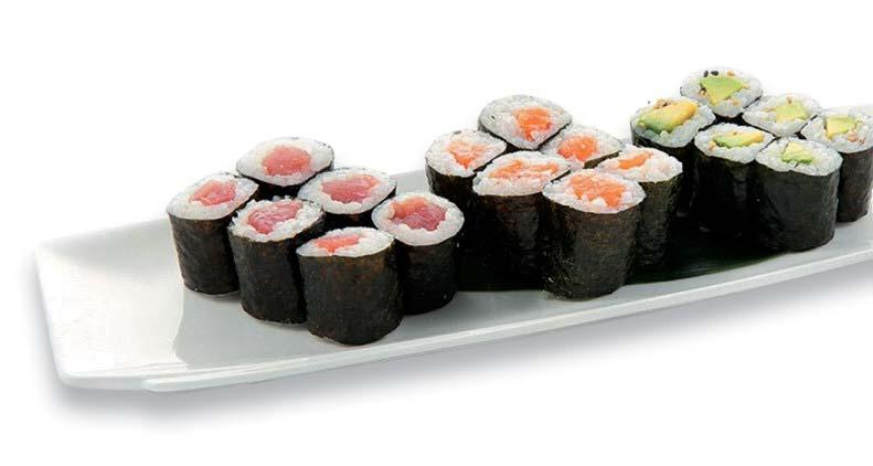 Hosomaki 30 Hoso Anguilla 5,00 27 Hoso Salmone 4,00 28 Hoso Tonno 4,50 29 Hoso Pesce bianco 4,00 31 Hoso