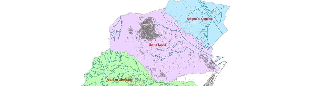 Figura 20: Suddivisione dei bacini idrografici nel territorio comunale Bacino Idrografico del Rio San Girolamo.