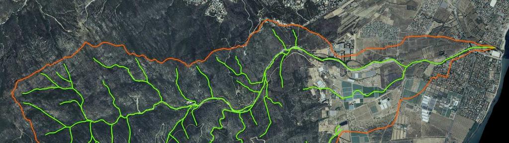 A monte dell area di Su Spantu, convergono inoltre le acque di alcuni affluenti minori il cui drenaggio è fortemente condizionato dalla presenza di diverse opere di captazione ed invaso per uso