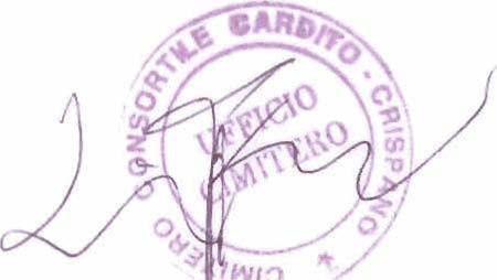 CONSORZIO CIMITERO CARDITQ-CHSPANO Provincia di Napoli Al Personale cirnitenale UFFICIO CIMITERO Oggetto: Esumazioni ordinarie - Trasmissione 5" cale