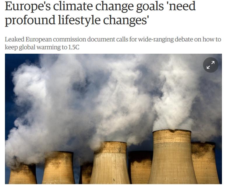 Anche la Commissione europea considera necessari cambiamenti negli «stili di vita» The Guardian, 15/2/2016 Le politiche sul clima hanno molti co-benefici Le politiche sul clima permettono di
