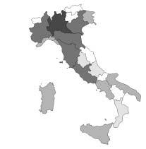 PED. BAMBINO GESU ** 15 SI - OSPEDALI RIUNITI (LE SCOTTE) 40 TO - A.O. S. GIOVANNI BATTISTA 48 UD - POLICLINICO UNIVERSITARIO 47 VR - A.O. di VERONA 48 ITALIA 603 Numero di trapianti di rene per regione.