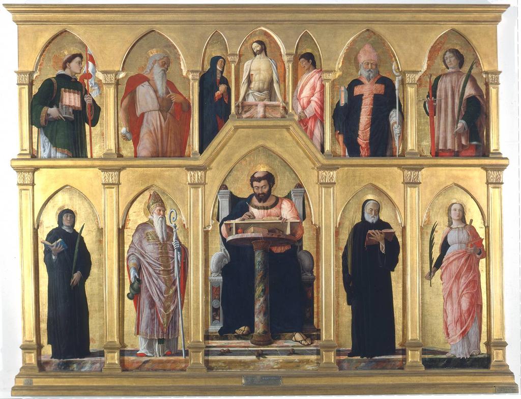 Andrea Mantegna, Polittico San Luca, tempera su