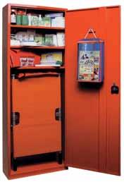 Valigetta realizzata in plastica antiurto, colore arancio, con supporto per attacco a parete, maniglia per trasporto, guarnizione in neoprene, chiusura con due clips rotanti.