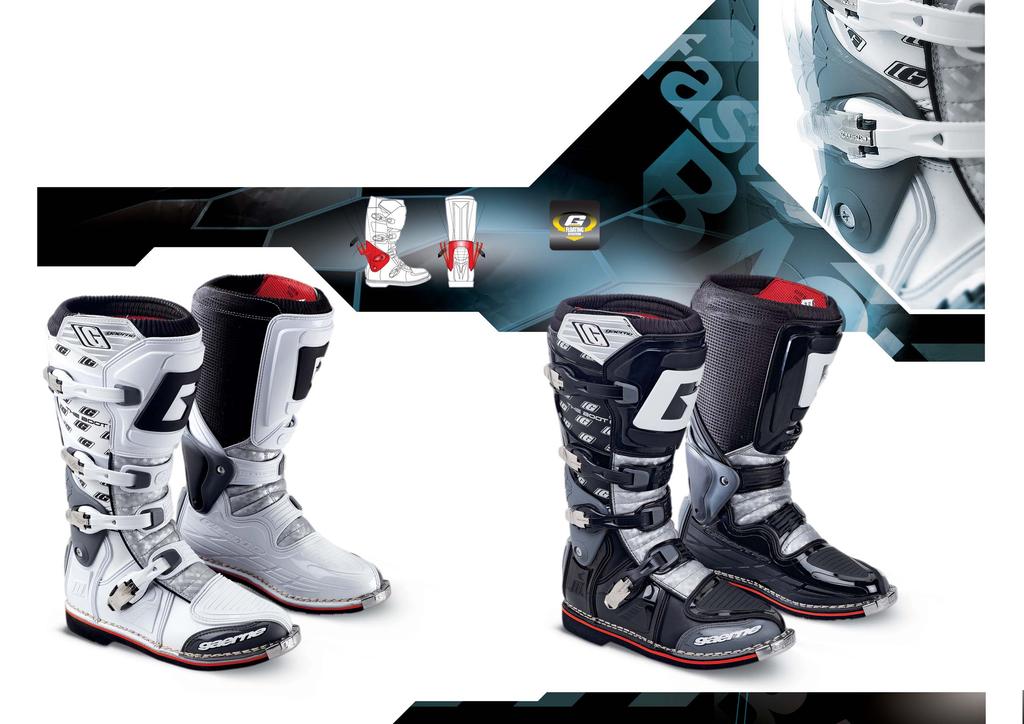 _OFF ROAD _OFF ROAD THIS INNOVATIVE BOOT HAS A SLEEK NEW LOOK. PARTIALLY DUE TO THE EXCLIVE WRAP AROUND ANKLE PIVOT SYSTEM.
